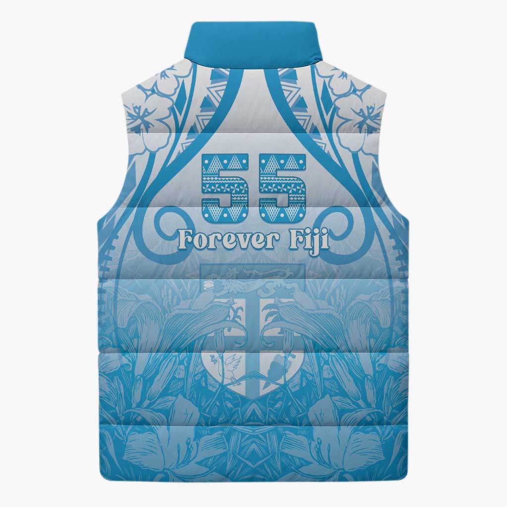 Fiji Day Sleeveless Puffer Jacket 55th Anniversary Forever Fiji - Polynesian Pride