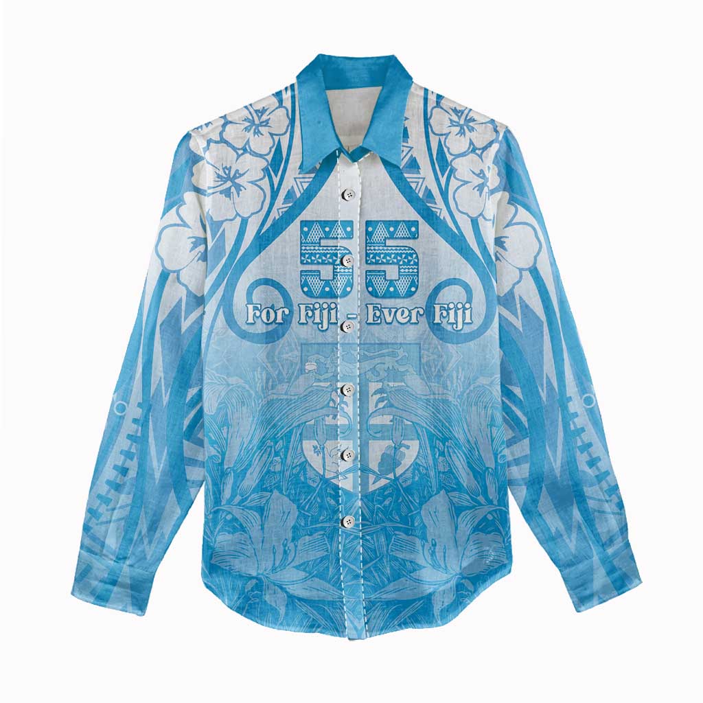 Fiji Day Women Casual Shirt 55th Anniversary Forever Fiji - Polynesian Pride