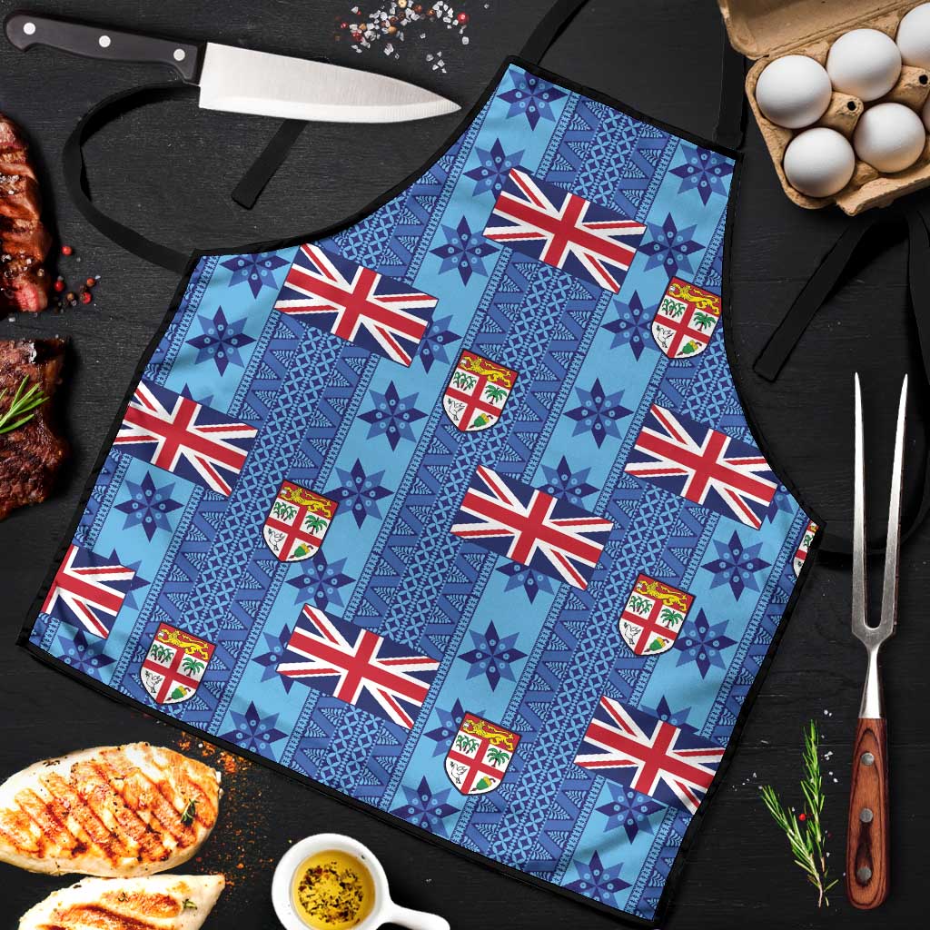 Fiji Masi Tapa Apron Coat Of Arms LT05 Blue - Polynesian Pride