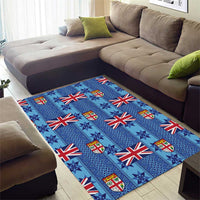 Fiji Masi Tapa Area Rug Coat Of Arms - Polynesian Pride