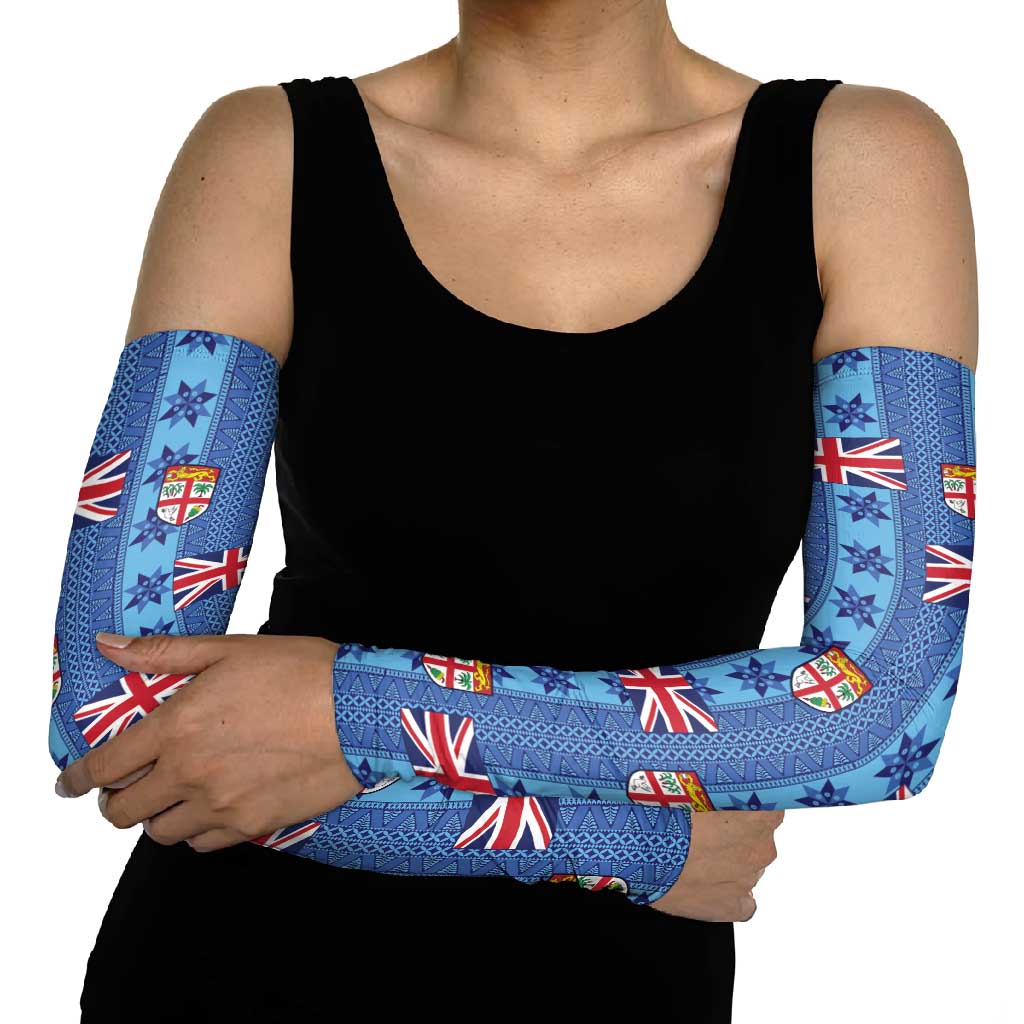 Fiji Masi Tapa Arm Sleeves Coat Of Arms - Polynesian Pride