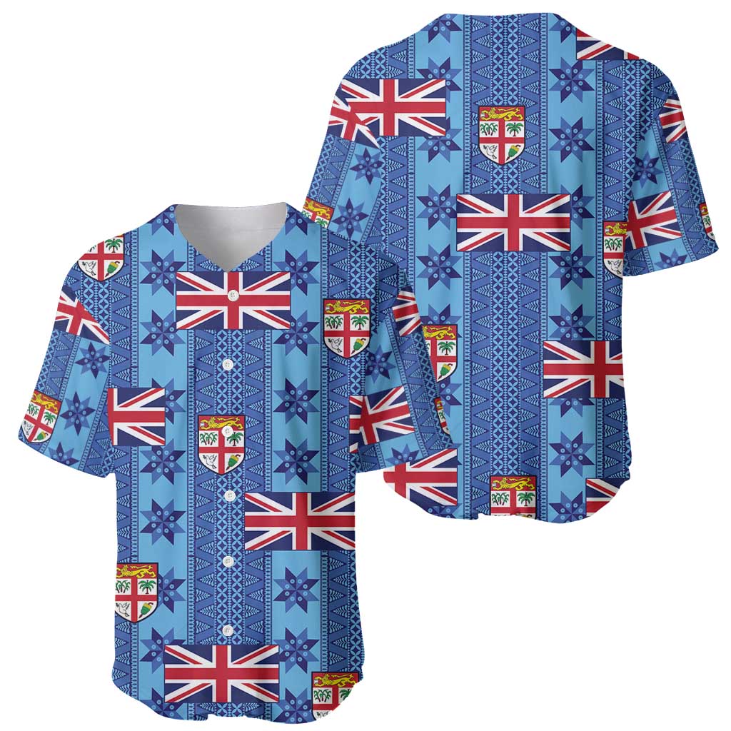 Fiji Masi Tapa Baseball Jersey Coat Of Arms - Polynesian Pride