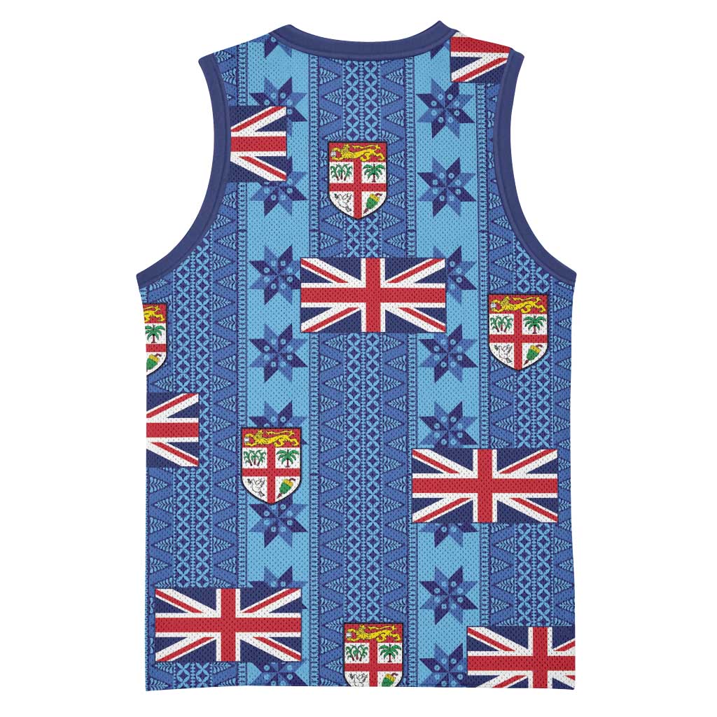 Fiji Masi Tapa Basketball Jersey Coat Of Arms LT05 - Polynesian Pride