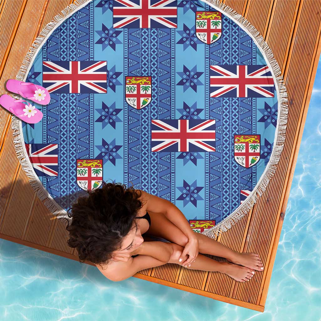 Fiji Masi Tapa Beach Blanket Coat Of Arms - Polynesian Pride