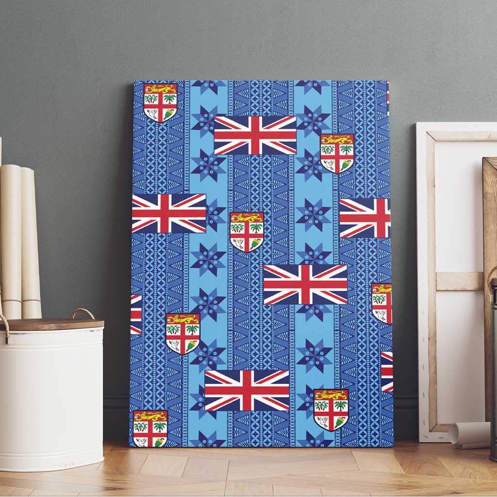 Fiji Masi Tapa Canvas Wall Art Coat Of Arms LT05 - Polynesian Pride