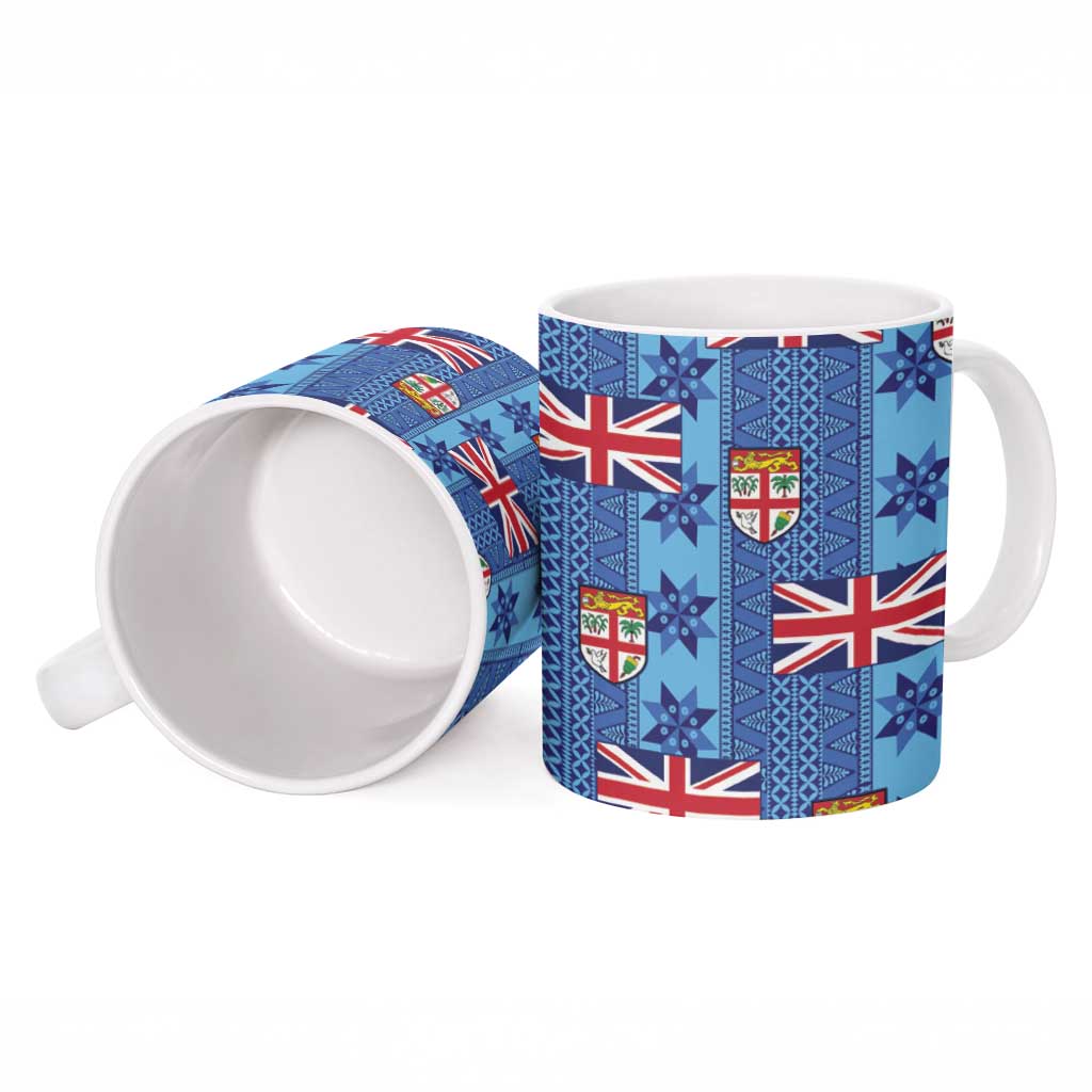 Fiji Masi Tapa Ceramic Mug Coat Of Arms LT05 - Polynesian Pride