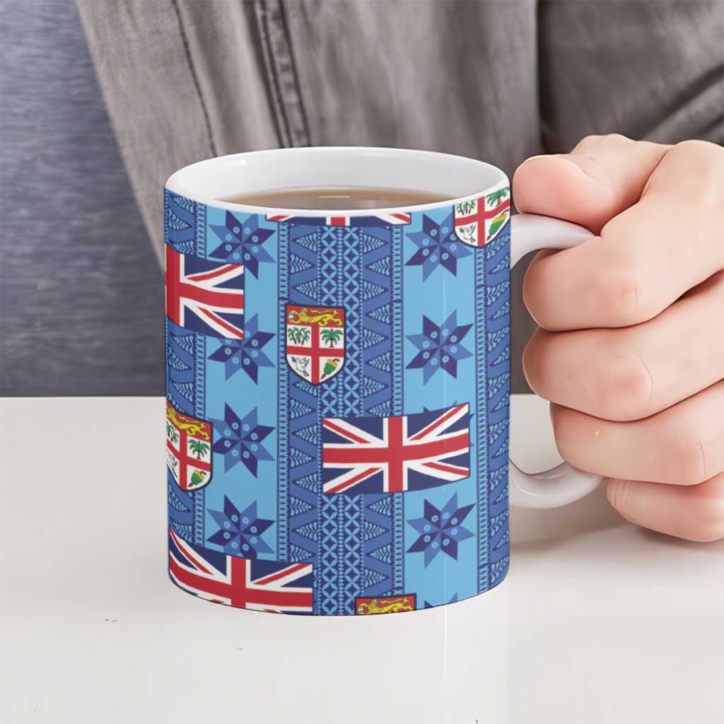 Fiji Masi Tapa Ceramic Mug Coat Of Arms LT05 - Polynesian Pride
