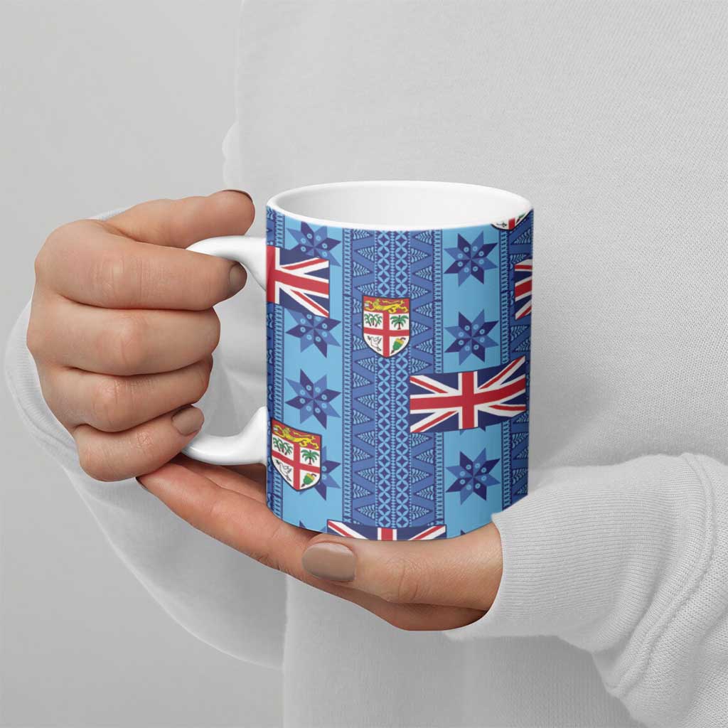 Fiji Masi Tapa Ceramic Mug Coat Of Arms LT05 - Polynesian Pride