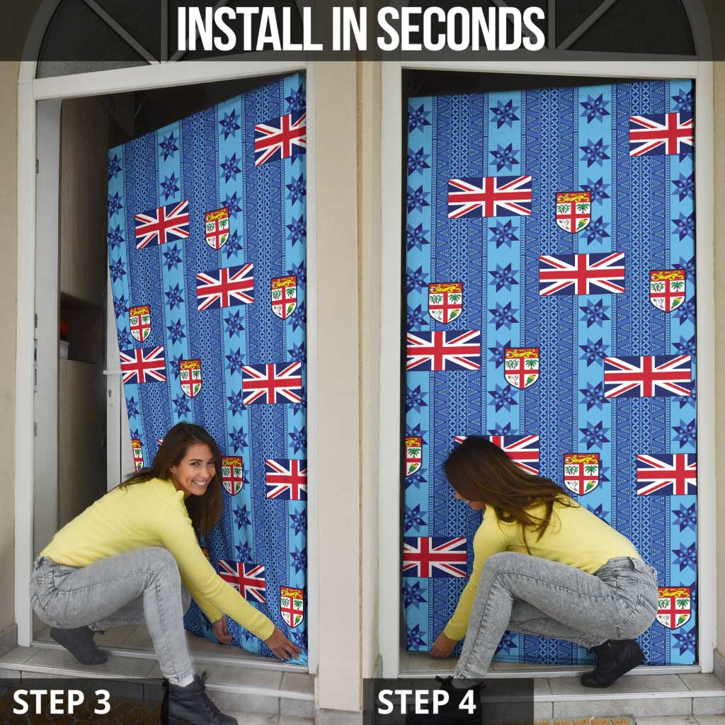 Fiji Masi Tapa Door Cover Coat Of Arms LT05 - Polynesian Pride