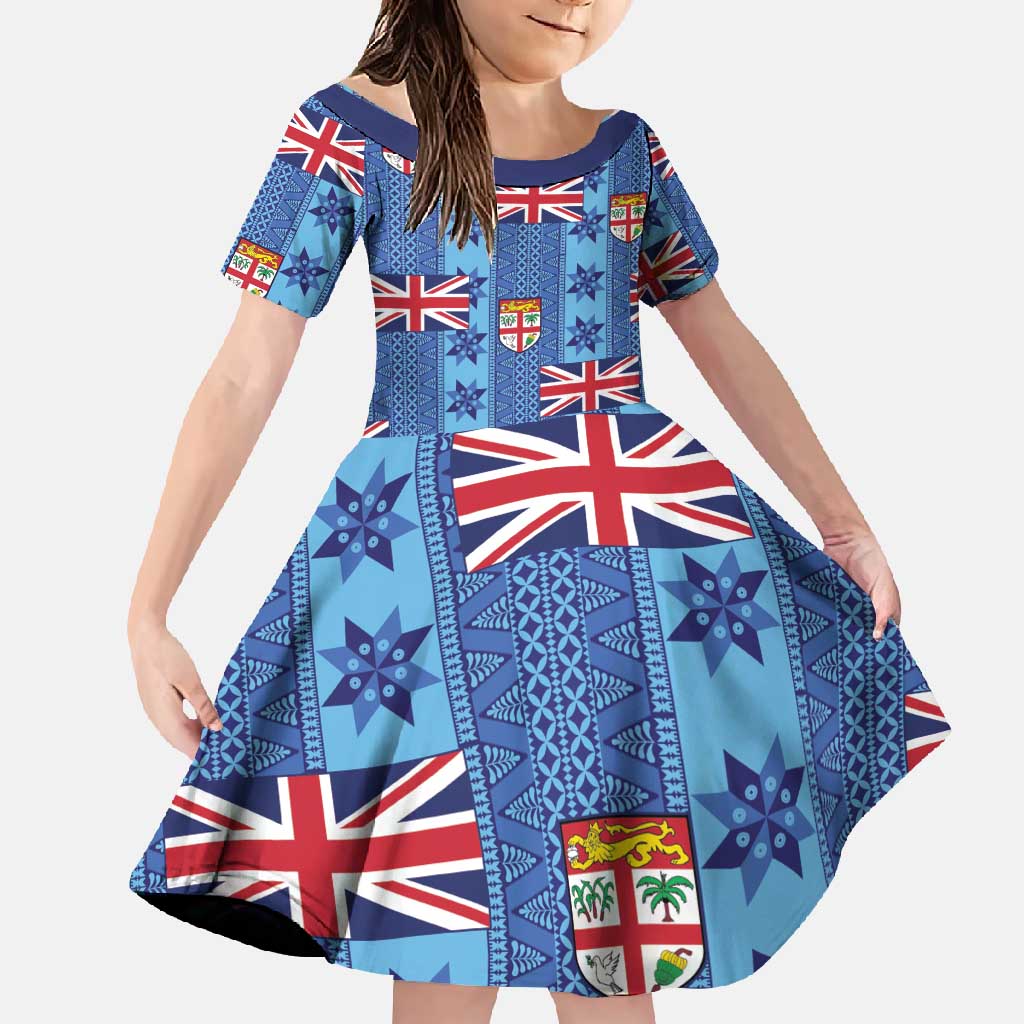 Fiji Masi Tapa Family Matching Mermaid Dress and Hawaiian Shirt Coat Of Arms - Polynesian Pride