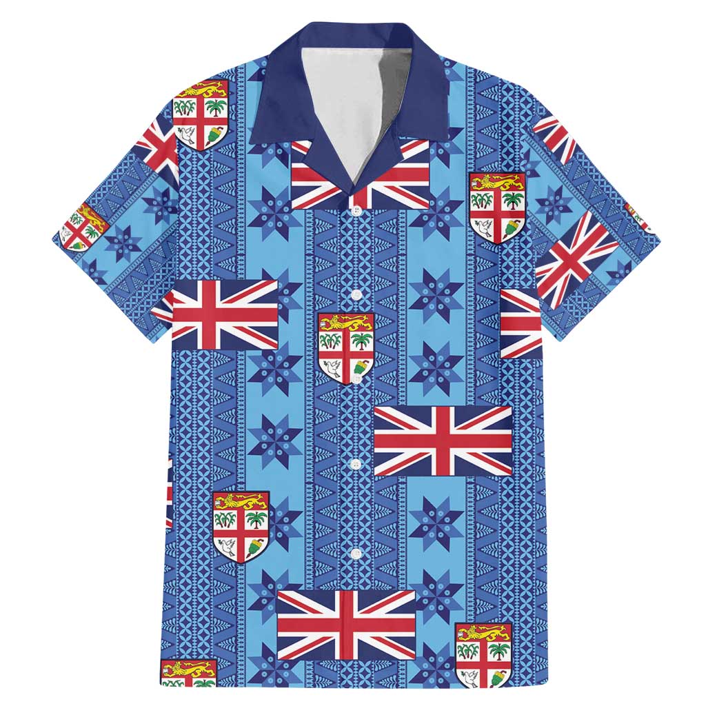 Fiji Masi Tapa Family Matching Mermaid Dress and Hawaiian Shirt Coat Of Arms - Polynesian Pride
