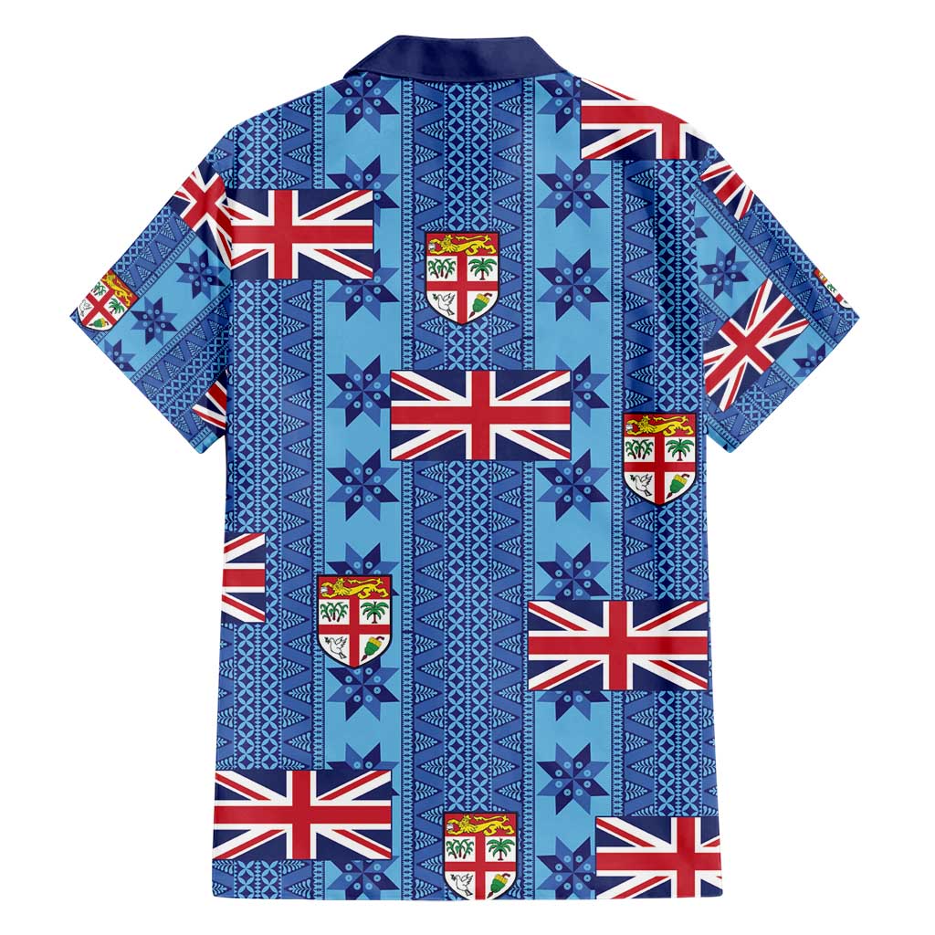 Fiji Masi Tapa Family Matching Short Sleeve Bodycon Dress and Hawaiian Shirt Coat Of Arms - Polynesian Pride