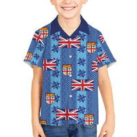 Fiji Masi Tapa Family Matching Tank Maxi Dress and Hawaiian Shirt Coat Of Arms - Polynesian Pride