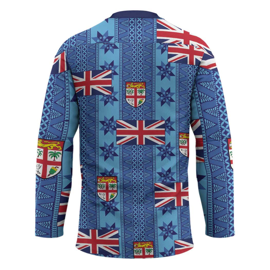 Fiji Masi Tapa Hockey Jersey Coat Of Arms - Polynesian Pride