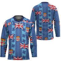 Fiji Masi Tapa Hockey Jersey Coat Of Arms - Polynesian Pride