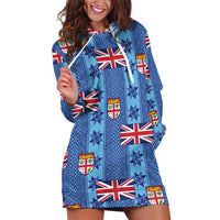 Fiji Masi Tapa Hoodie Dress Coat Of Arms - Polynesian Pride