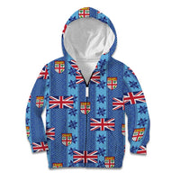 Fiji Masi Tapa Kid Hoodie Coat Of Arms - Polynesian Pride