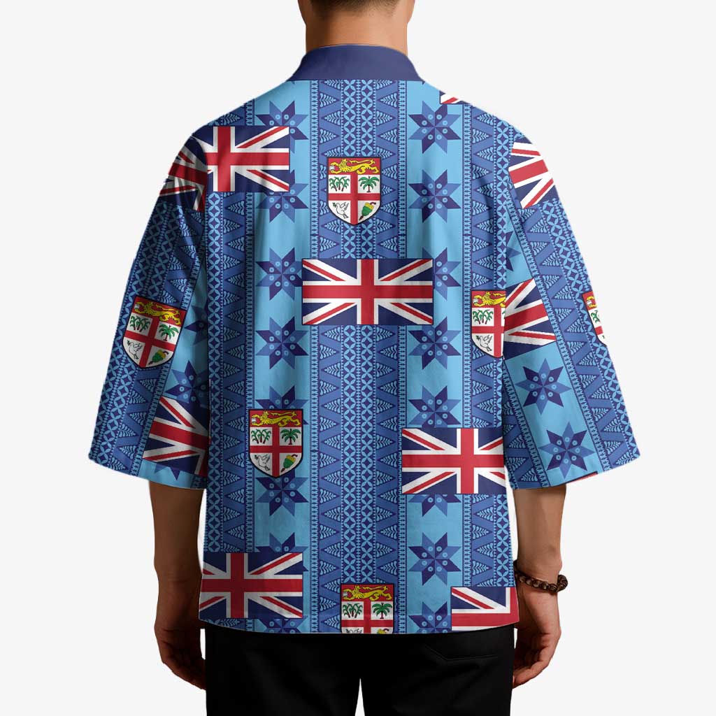 Fiji Masi Tapa Kimono Coat Of Arms LT05 - Polynesian Pride