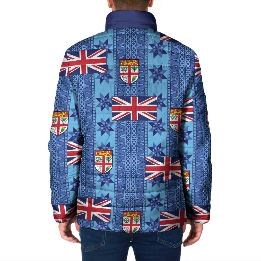 Fiji Masi Tapa Padded Jacket Coat Of Arms LT05 - Polynesian Pride