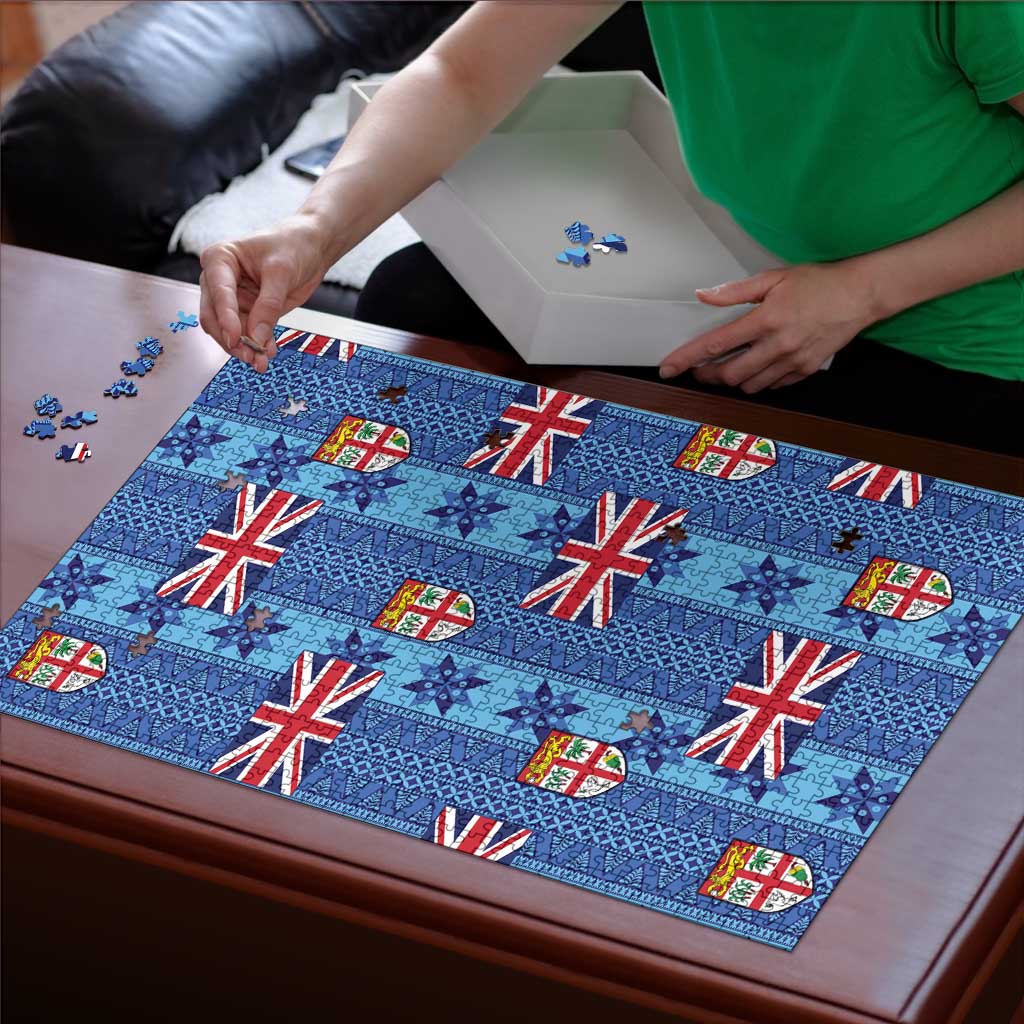 Fiji Masi Tapa Puzzle Coat Of Arms LT05 - Polynesian Pride
