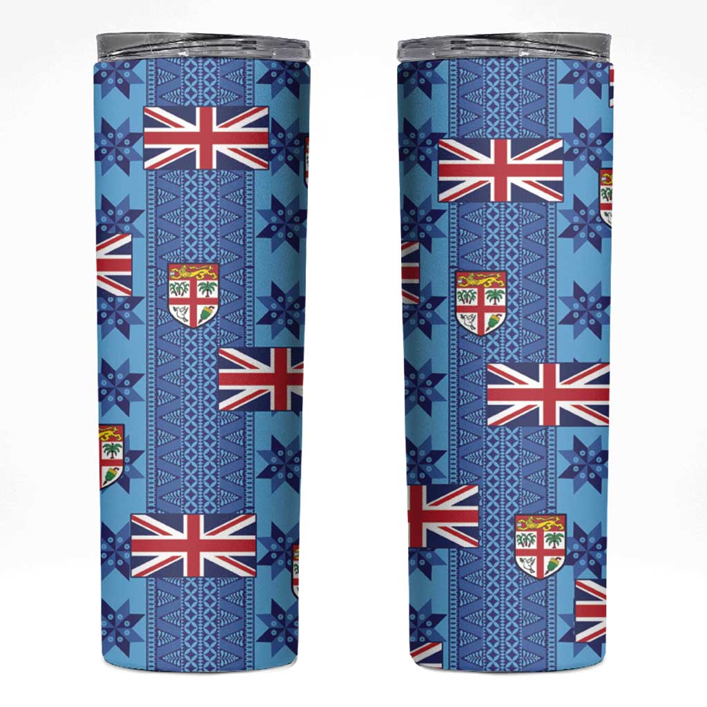 Fiji Masi Tapa Skinny Tumbler Coat Of Arms - Polynesian Pride