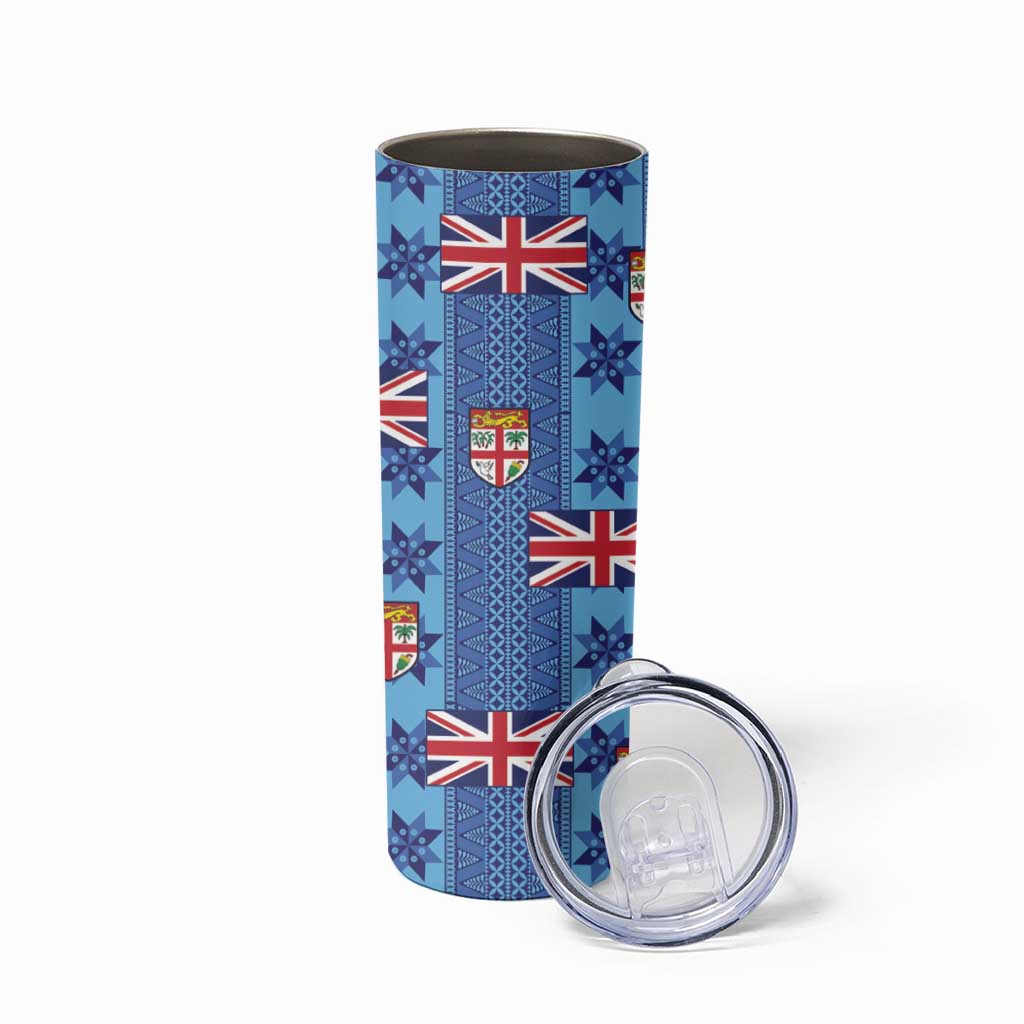 Fiji Masi Tapa Skinny Tumbler Coat Of Arms - Polynesian Pride