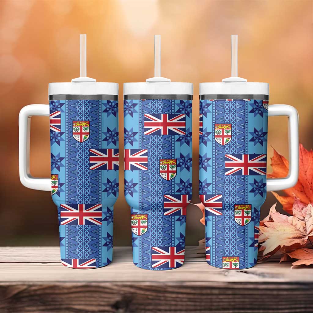 Fiji Masi Tapa Tumbler With Handle Coat Of Arms - Polynesian Pride