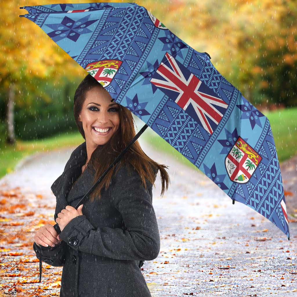 Fiji Masi Tapa Umbrella Coat Of Arms LT05 - Polynesian Pride