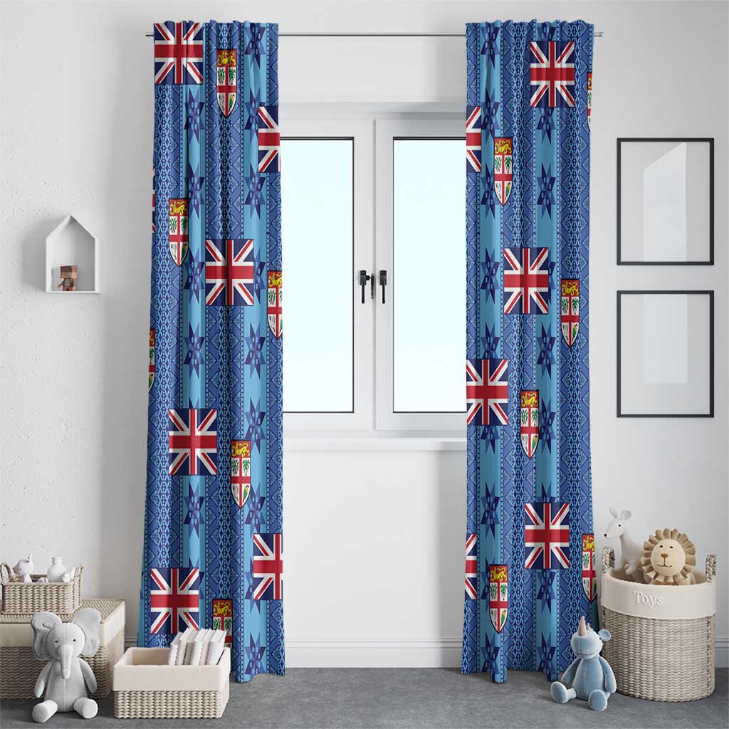 Fiji Masi Tapa Window Curtain Coat Of Arms - Polynesian Pride