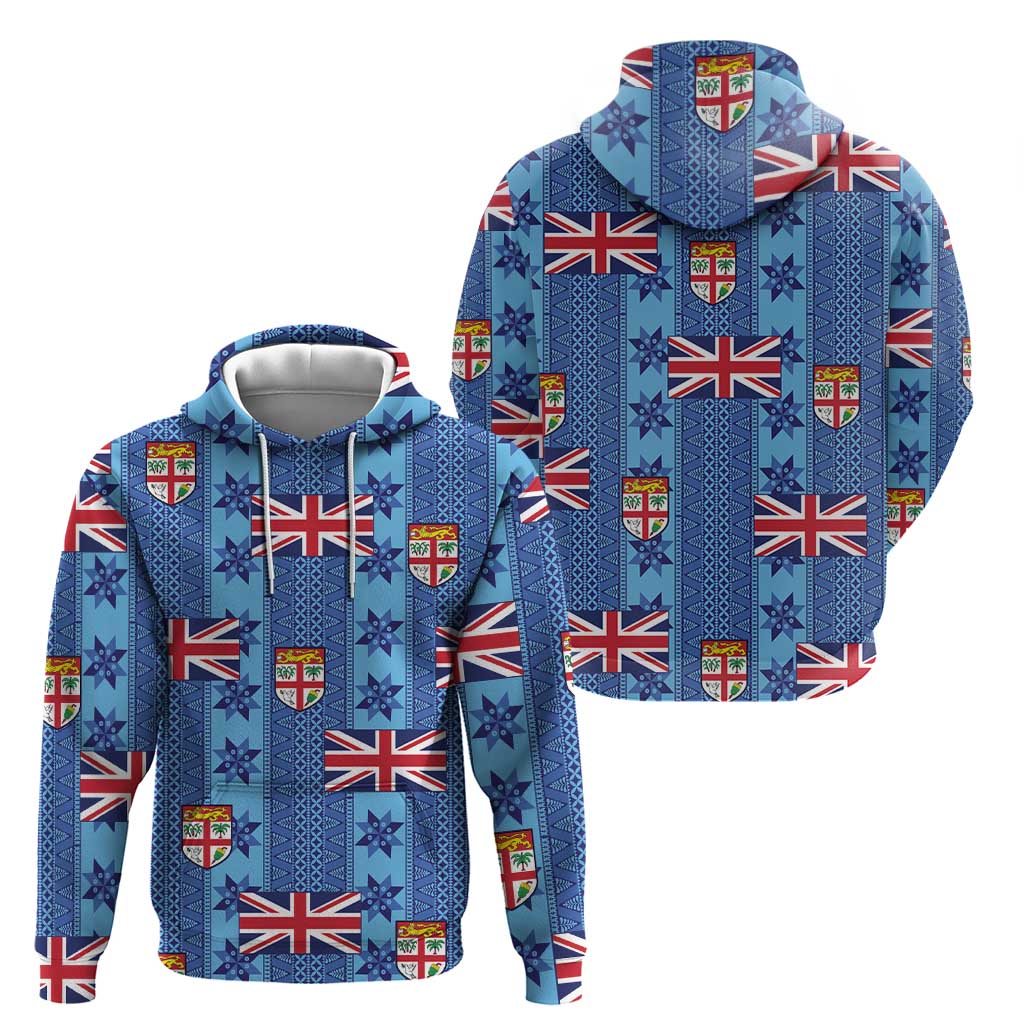 Fiji Masi Tapa Zip Hoodie Coat Of Arms - Polynesian Pride