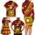 Custom Vavau High School Family Matching Long Sleeve Bodycon Dress and Hawaiian Shirt Tongan Kupesi Pattern LT05 - Polynesian Pride