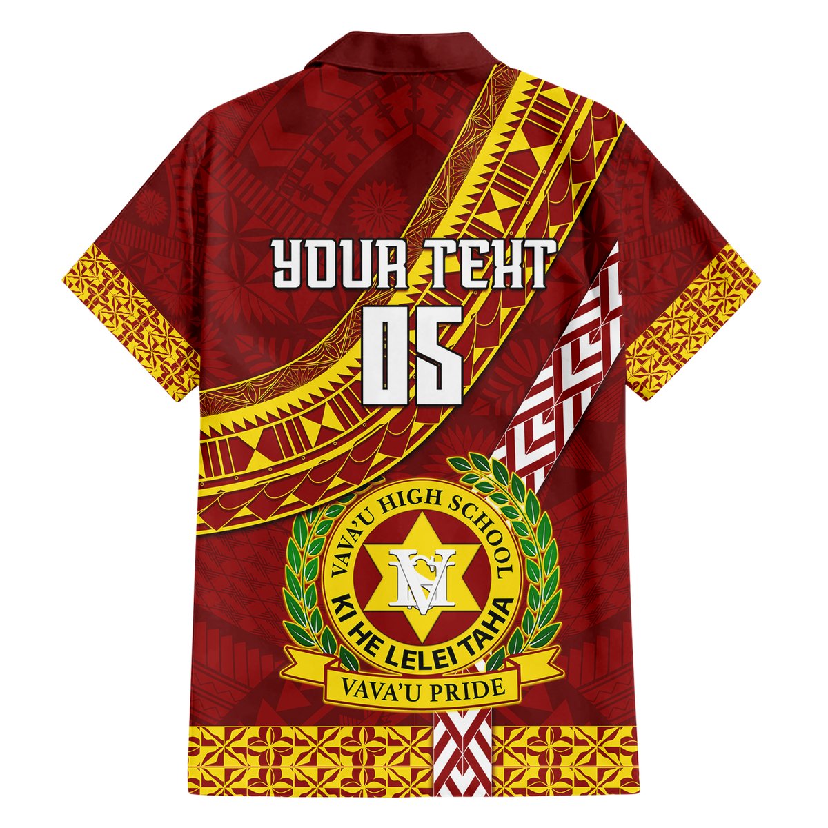 Custom Vavau High School Hawaiian Shirt Tongan Kupesi Pattern LT05 - Polynesian Pride