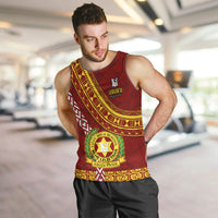 Custom Vavau High School Men Tank Top Tongan Kupesi Pattern LT05 - Polynesian Pride