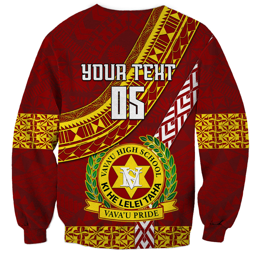 Custom Vavau High School Sweatshirt Tongan Kupesi Pattern LT05 - Polynesian Pride