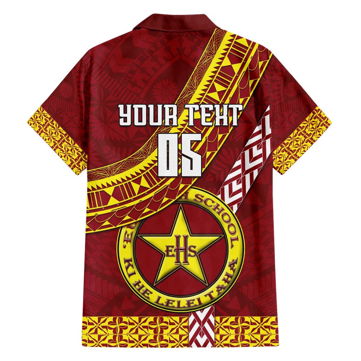 Custom Eua High School Hawaiian Shirt Tongan Kupesi Pattern LT05 - Polynesian Pride