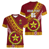 custom-eua-high-school-women-v-neck-t-shirt-tongan-kupesi-pattern