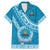 Custom Lavengamalie College Family Matching Mermaid Dress and Hawaiian Shirt Tongan Kupesi Pattern LT05 Dad's Shirt - Short Sleeve Blue - Polynesian Pride