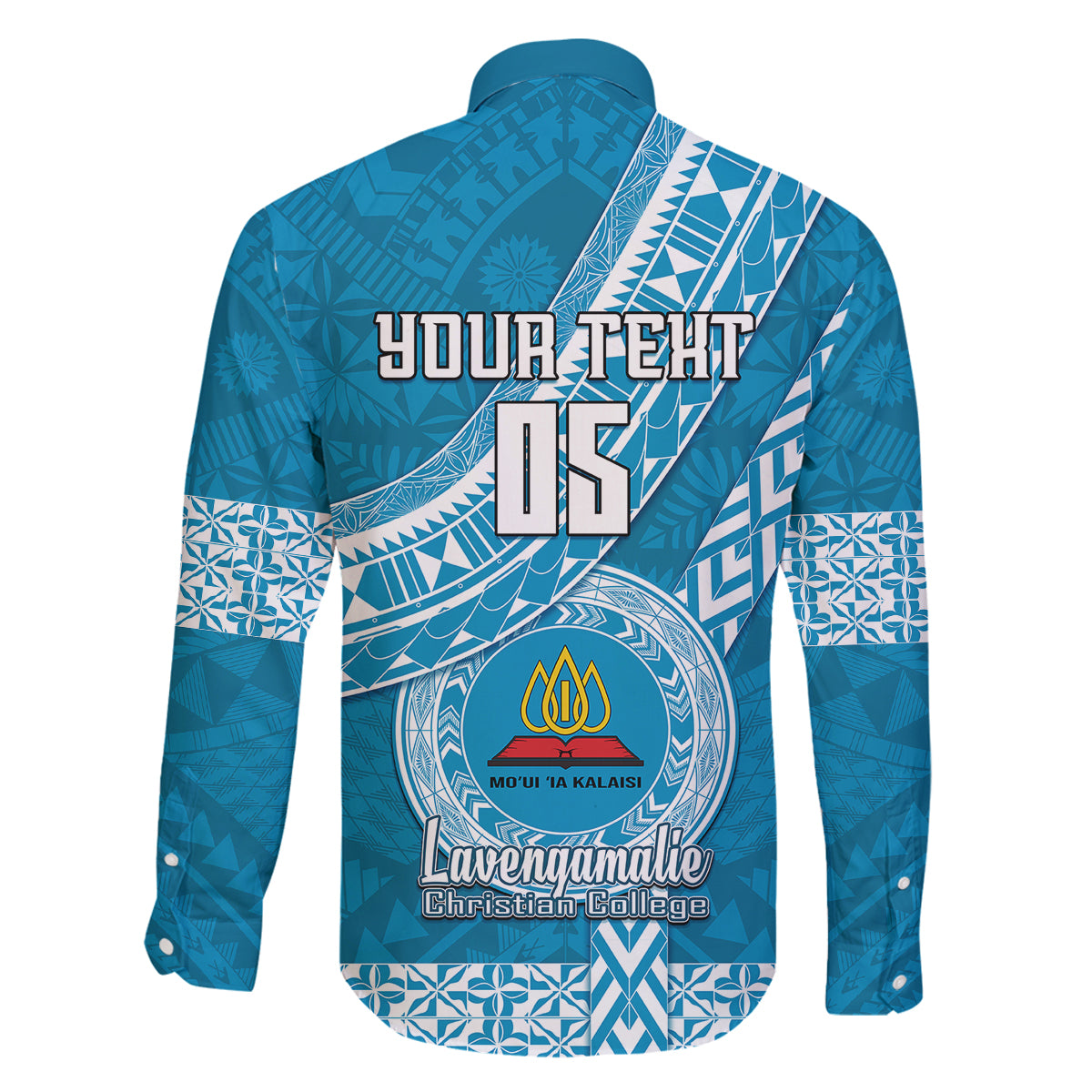 Custom Lavengamalie College Family Matching Off Shoulder Long Sleeve Dress and Hawaiian Shirt Tongan Kupesi Pattern LT05 - Polynesian Pride