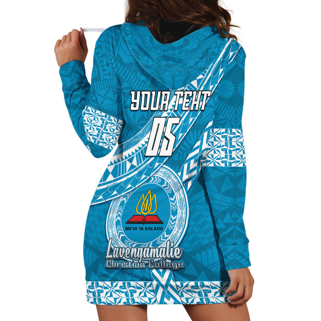 Custom Lavengamalie College Hoodie Dress Tongan Kupesi Pattern LT05 - Polynesian Pride