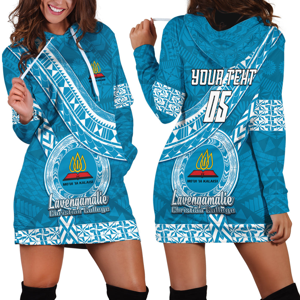 Custom Lavengamalie College Hoodie Dress Tongan Kupesi Pattern LT05 - Polynesian Pride