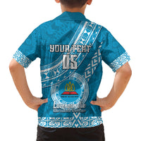 Custom Lavengamalie College Kid Hawaiian Shirt Tongan Kupesi Pattern LT05 - Polynesian Pride