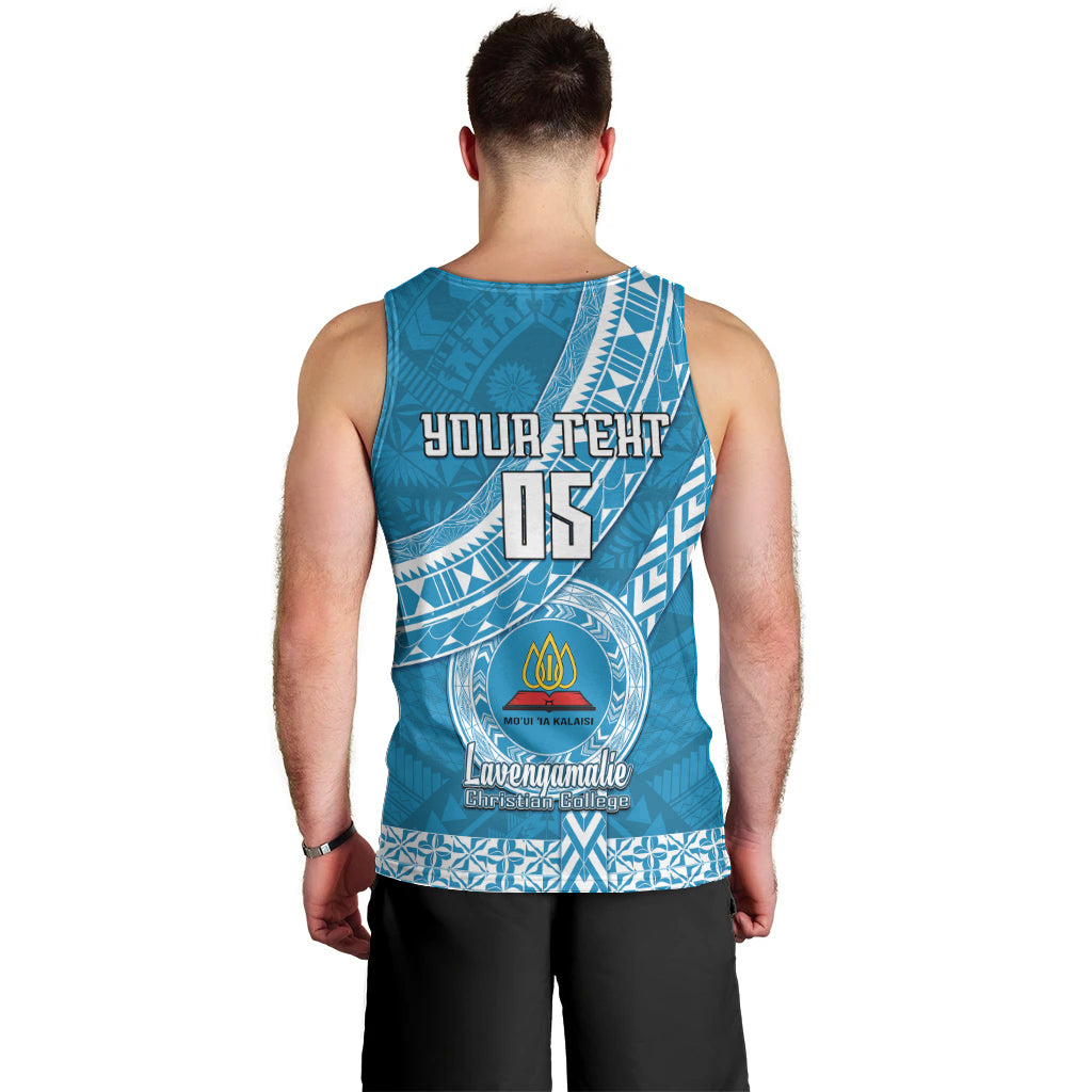 Custom Lavengamalie College Men Tank Top Tongan Kupesi Pattern LT05 - Polynesian Pride