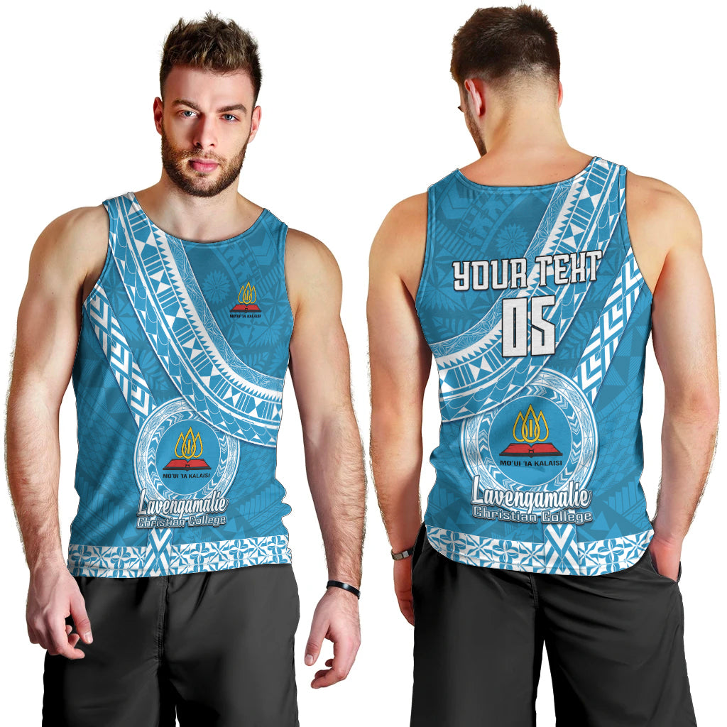 Custom Lavengamalie College Men Tank Top Tongan Kupesi Pattern LT05 - Polynesian Pride