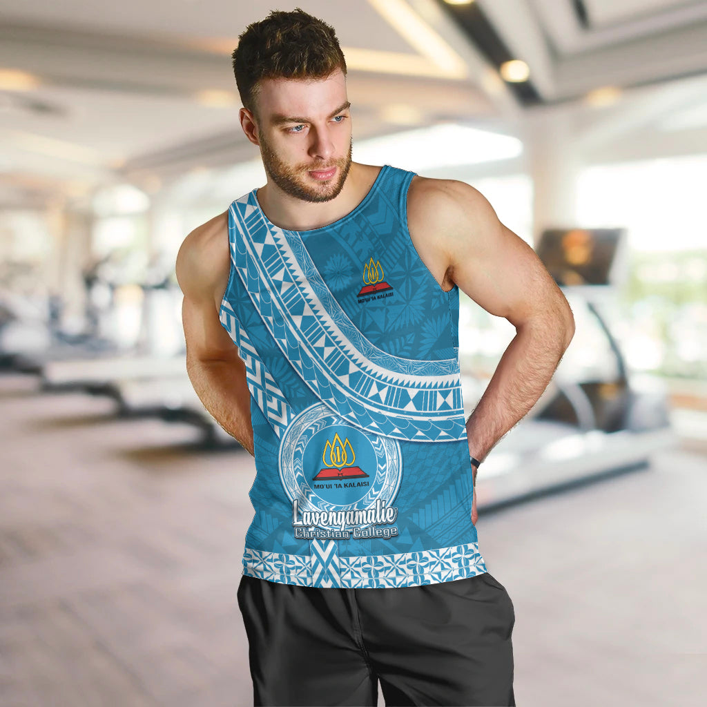 Custom Lavengamalie College Men Tank Top Tongan Kupesi Pattern LT05 - Polynesian Pride
