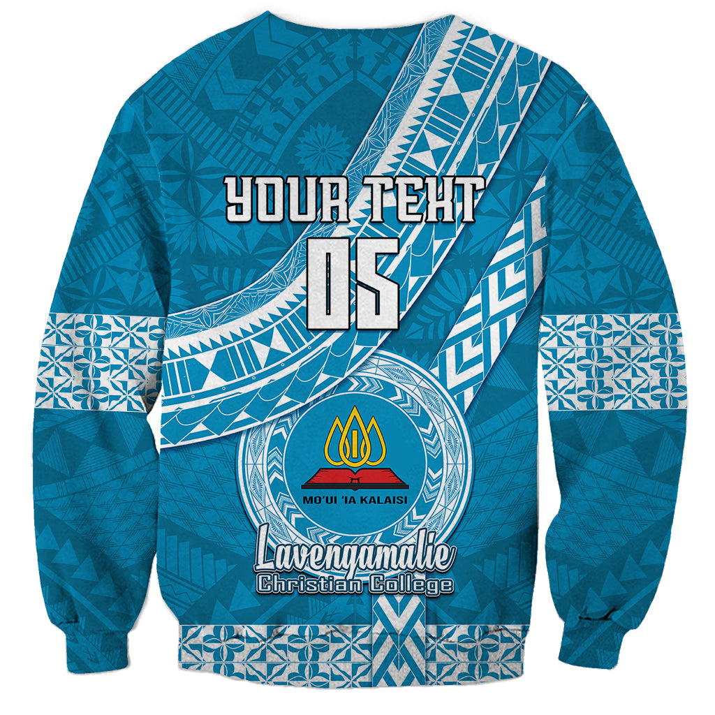 Custom Lavengamalie College Sweatshirt Tongan Kupesi Pattern LT05 - Polynesian Pride