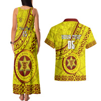 Custom Tonga High School Couples Matching Tank Maxi Dress and Hawaiian Shirt Tongan Kupesi Pattern LT05 - Polynesian Pride