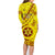 Custom Tonga High School Family Matching Long Sleeve Bodycon Dress and Hawaiian Shirt Tongan Kupesi Pattern LT05 - Polynesian Pride