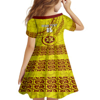 Custom Tonga High School Family Matching Off Shoulder Maxi Dress and Hawaiian Shirt Tongan Kupesi Pattern LT05 - Polynesian Pride