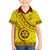 Custom Tonga High School Family Matching Short Sleeve Bodycon Dress and Hawaiian Shirt Tongan Kupesi Pattern LT05 Son's Shirt Yellow - Polynesian Pride