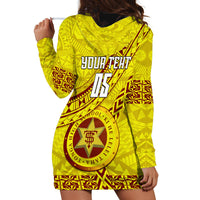 Custom Tonga High School Hoodie Dress Tongan Kupesi Pattern LT05 - Polynesian Pride